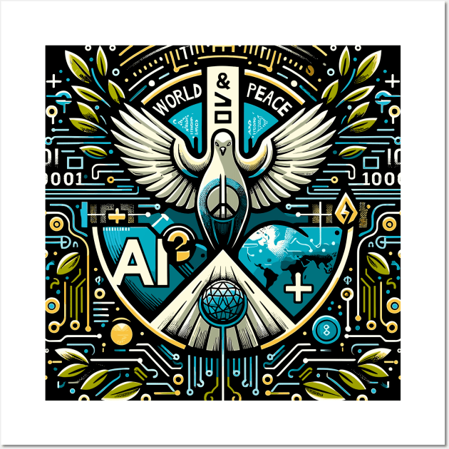 World Day of Peace 2024: AI Harmony Design Wall Art by Xeire
